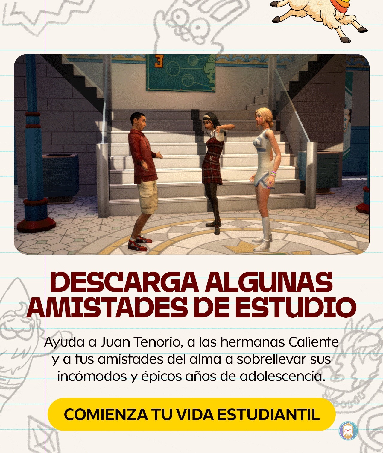 ¡Nuevos Personajes para Los Sims 4! Conoce las 'Amistades de Estudio'